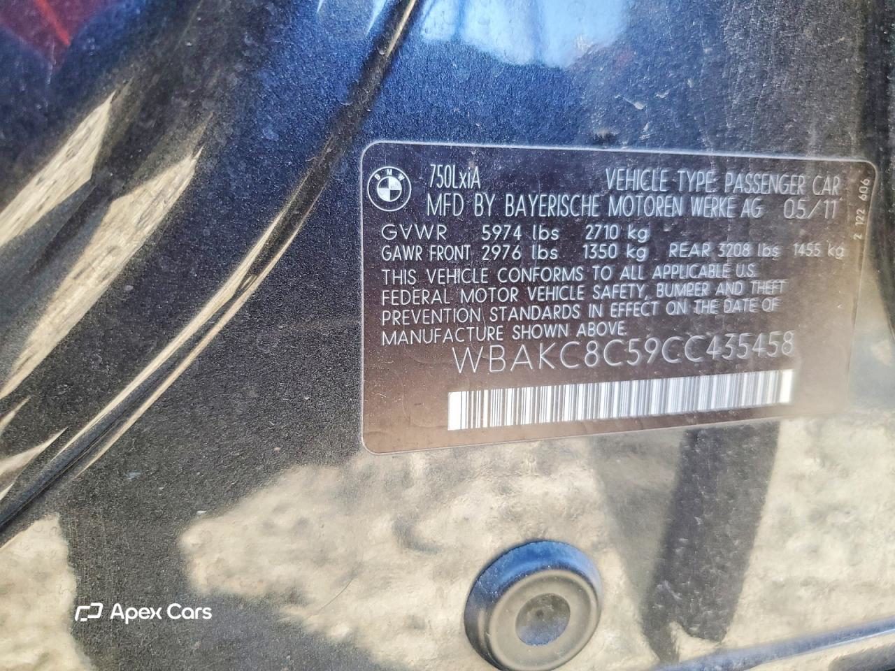 BMW Series 7 2012