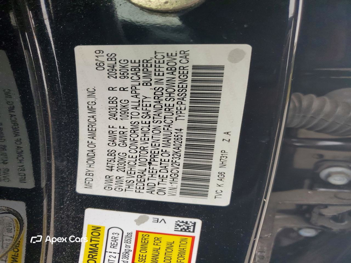 Honda Accord 2019