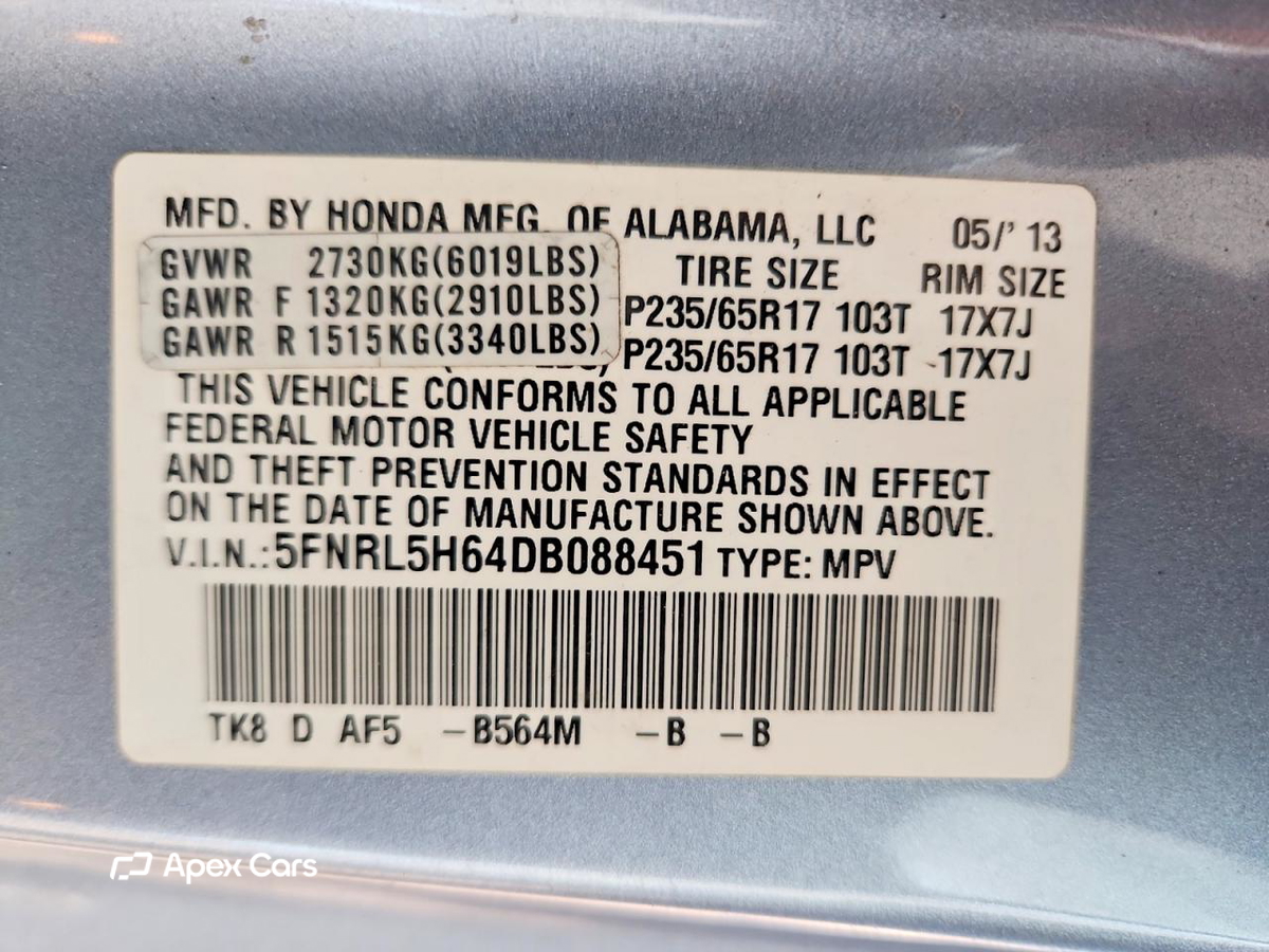 Honda Odyssey 2013