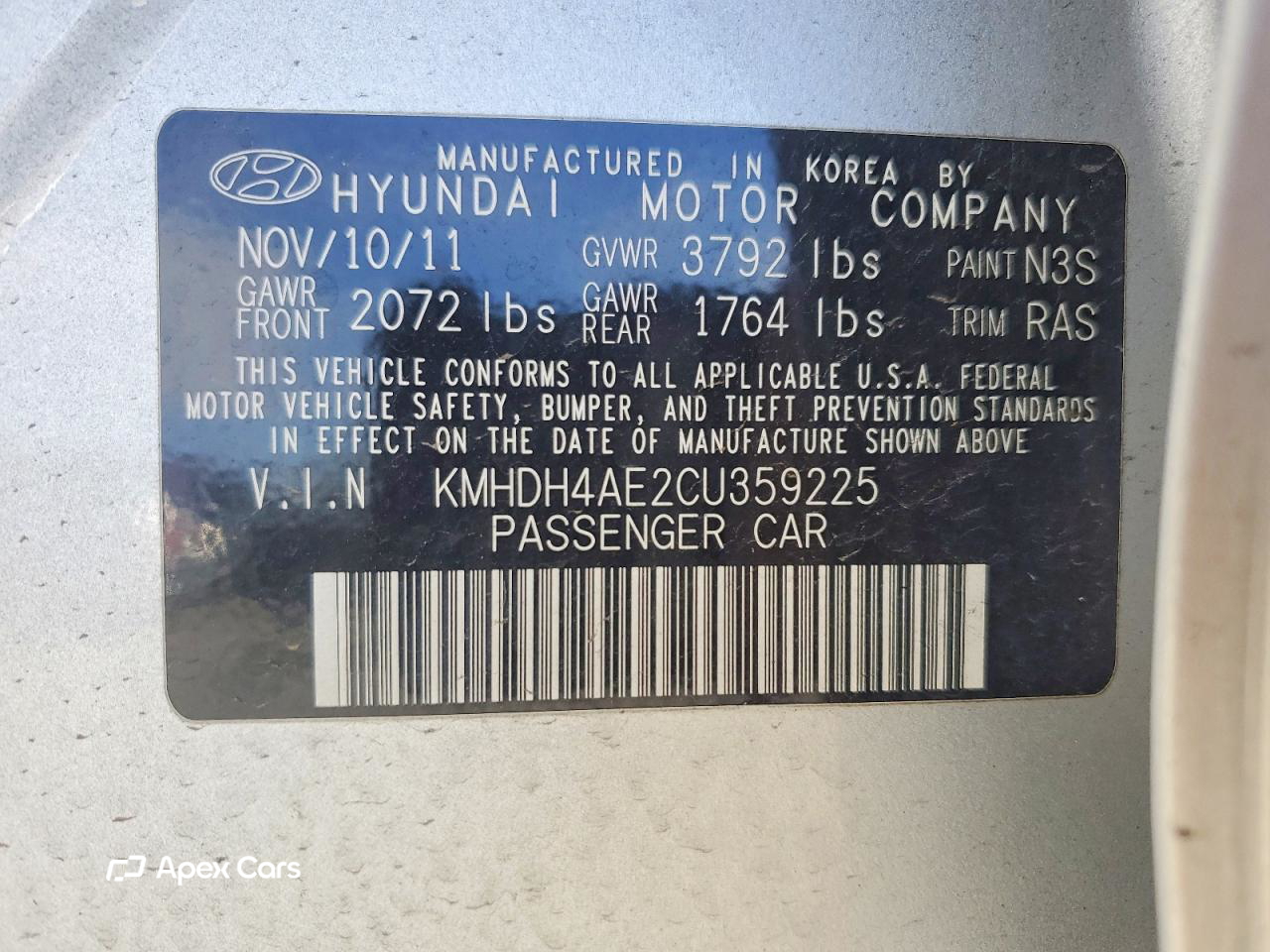 Hyundai Elantra 2012