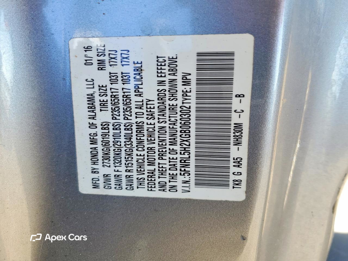 Honda Odyssey 2016