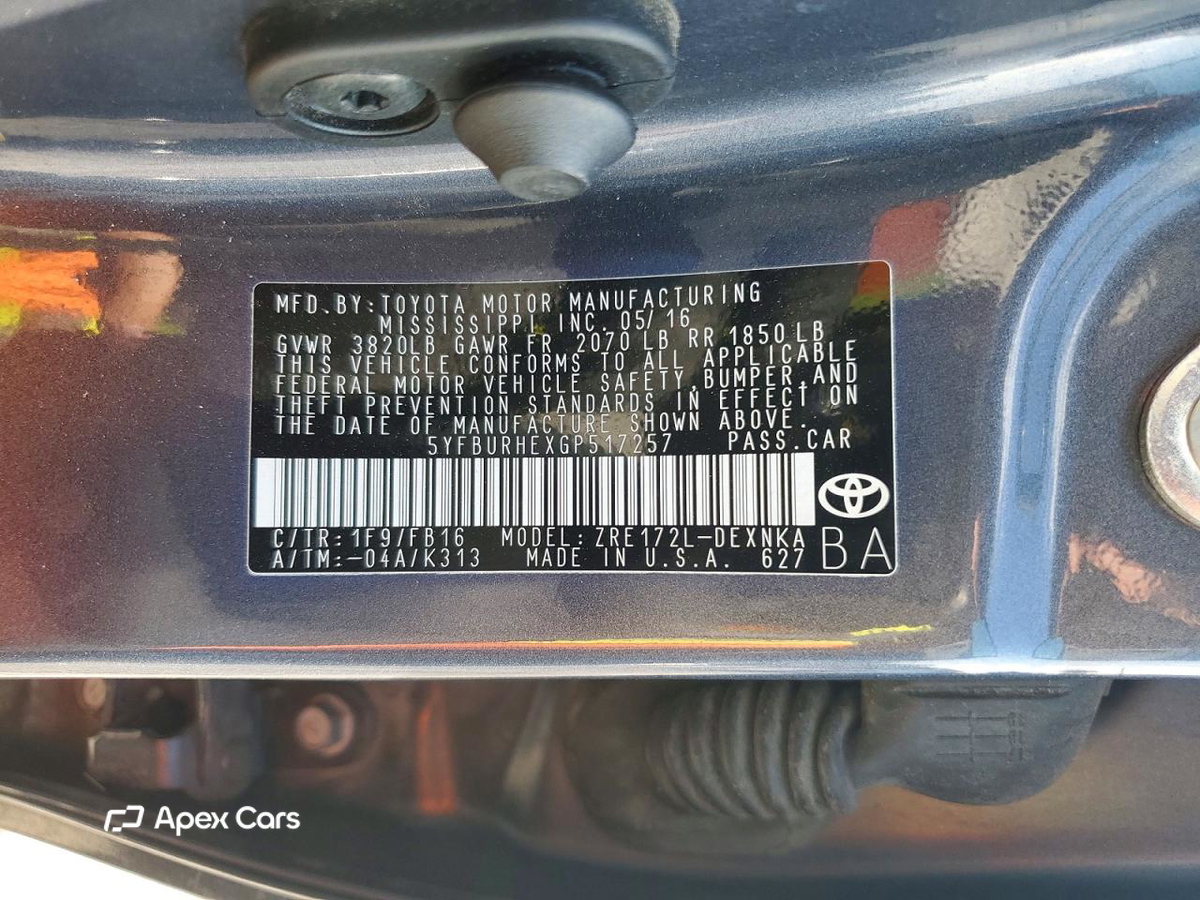 Toyota Corolla 2016
