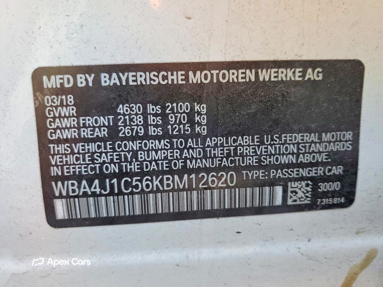 BMW Series 4 2019