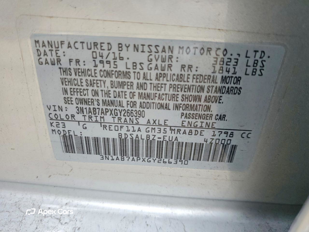 Nissan Sentra 2016