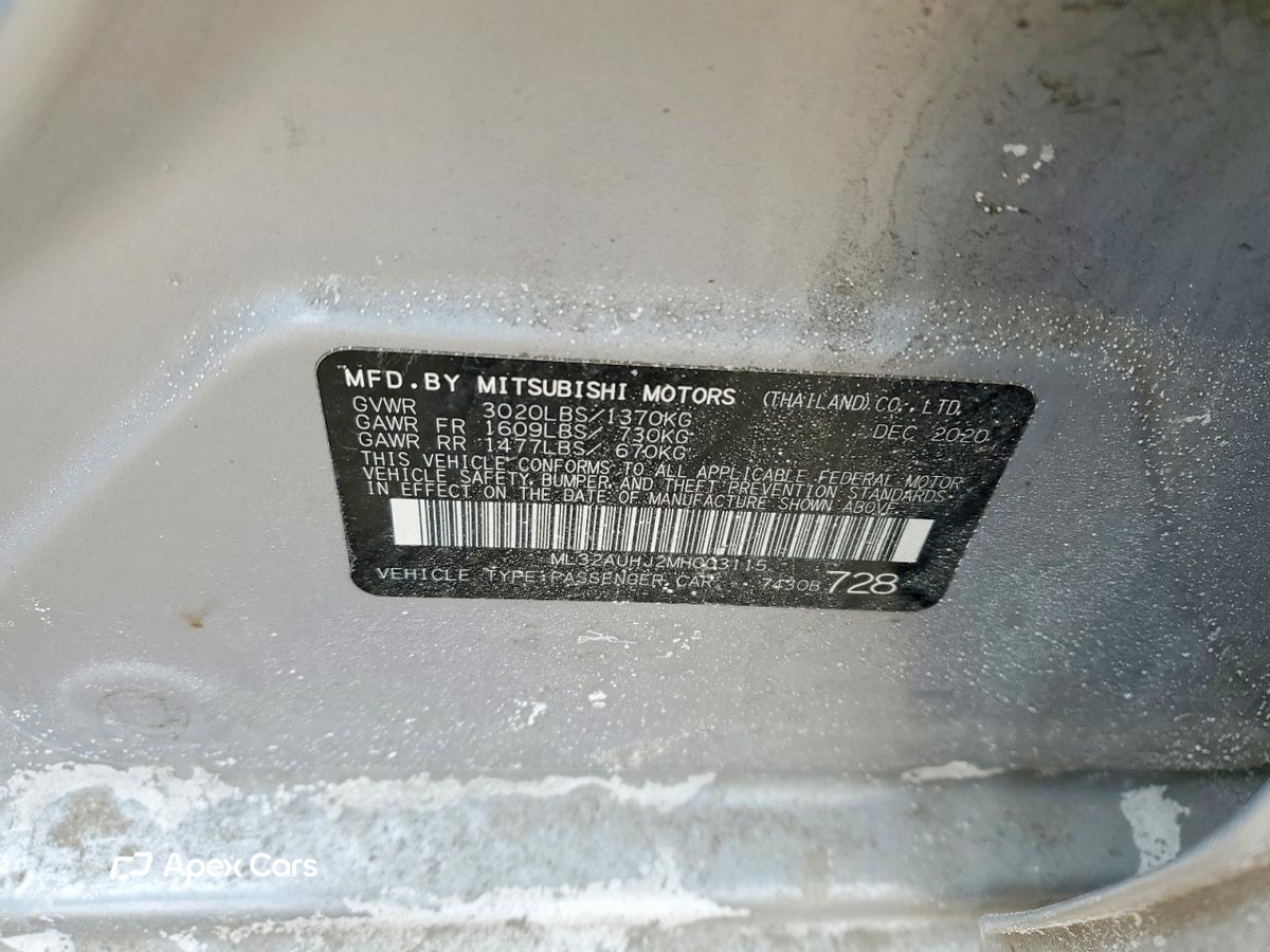 Mitsubishi Mirage 2021