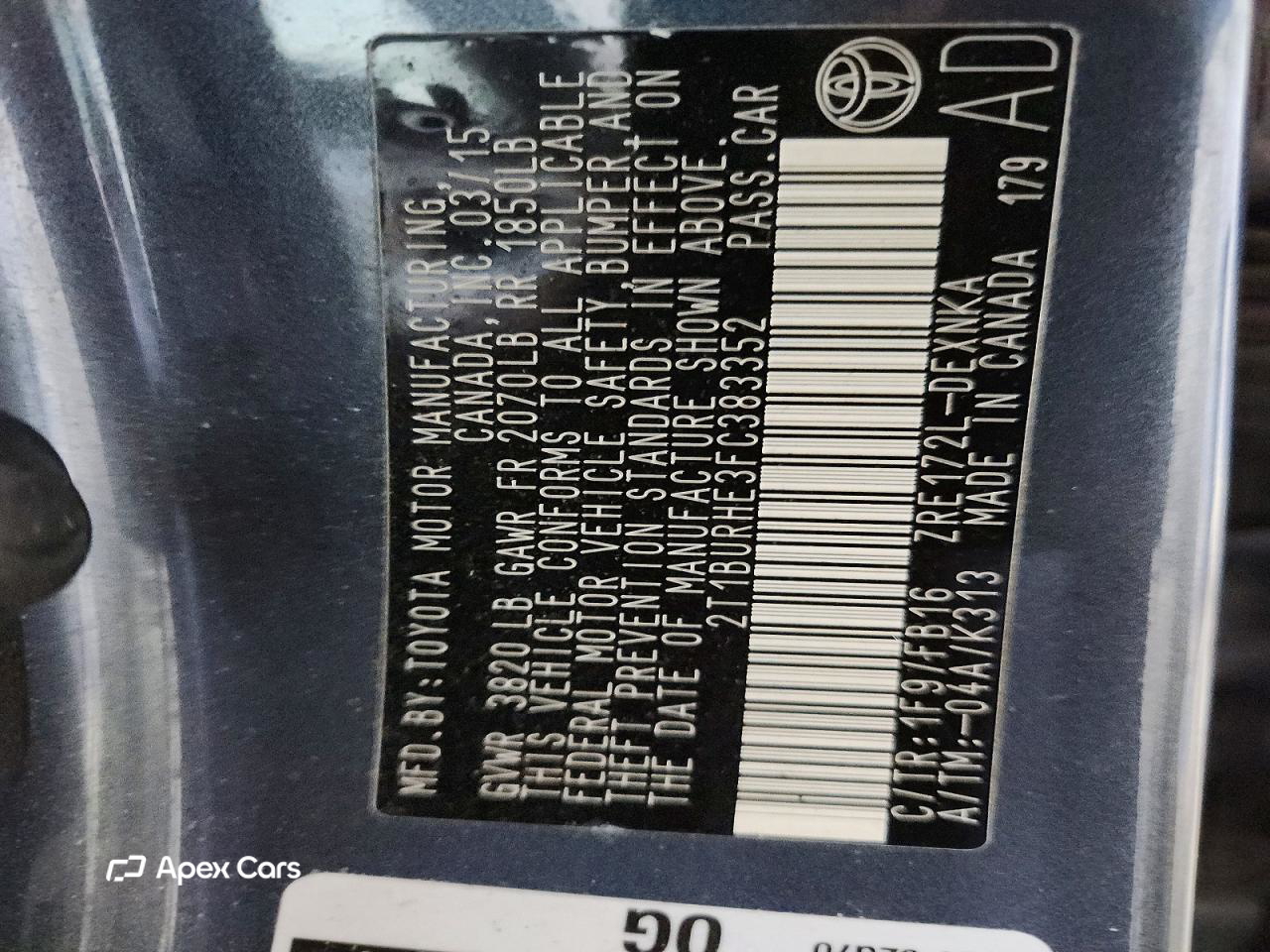 Toyota Corolla 2015