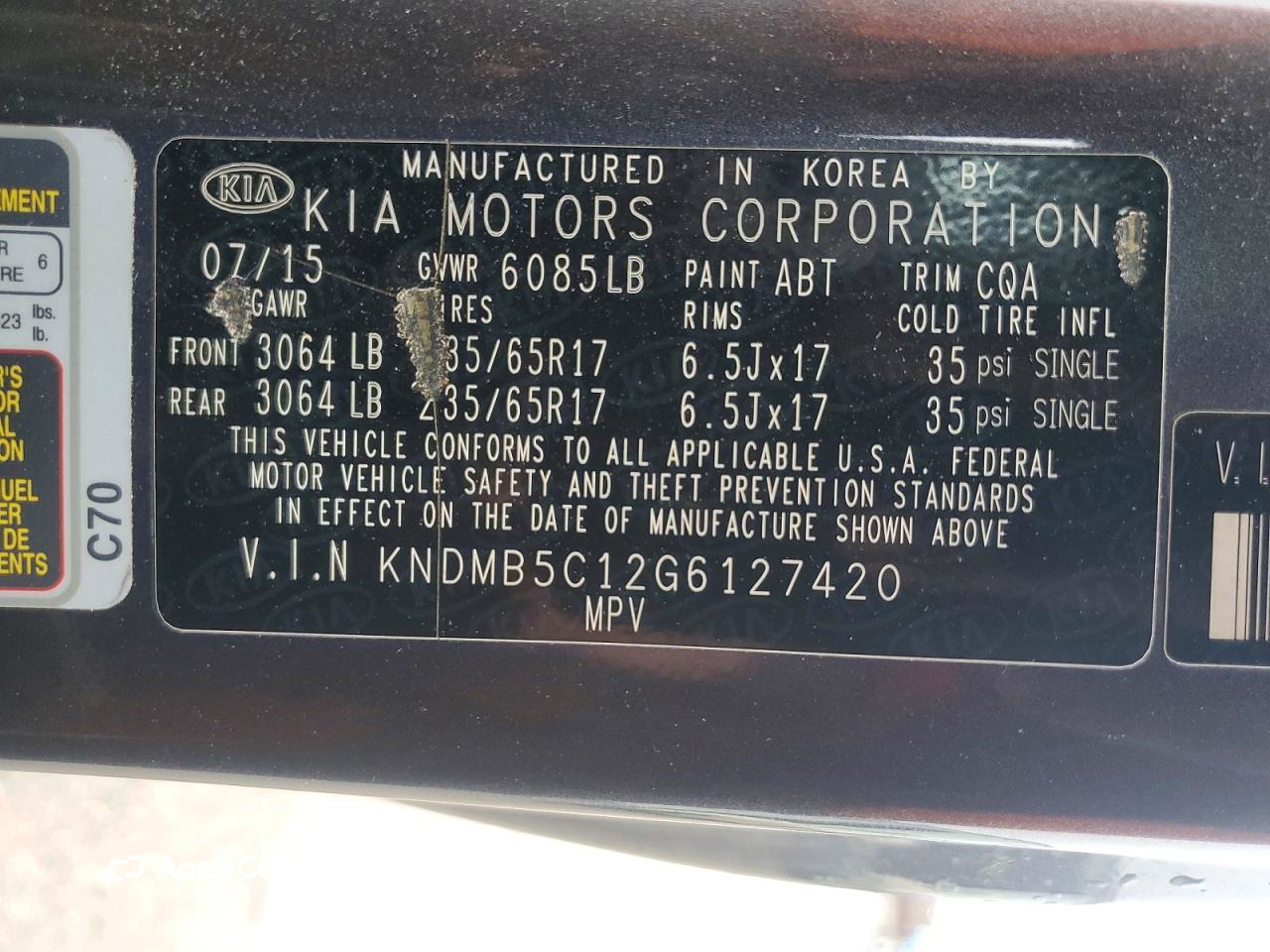 Kia Sedona 2016