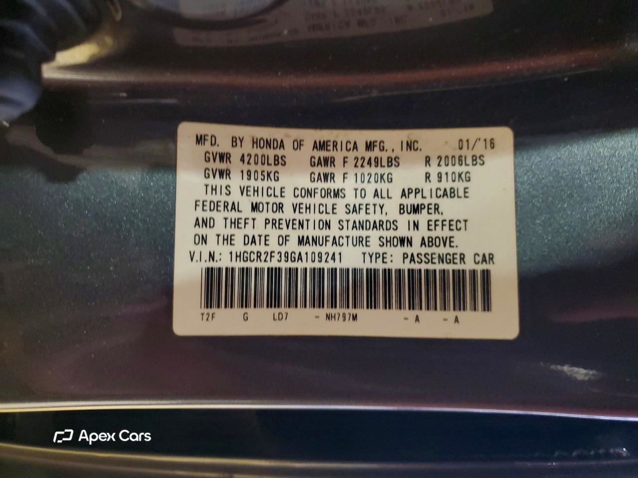 Honda Accord 2016