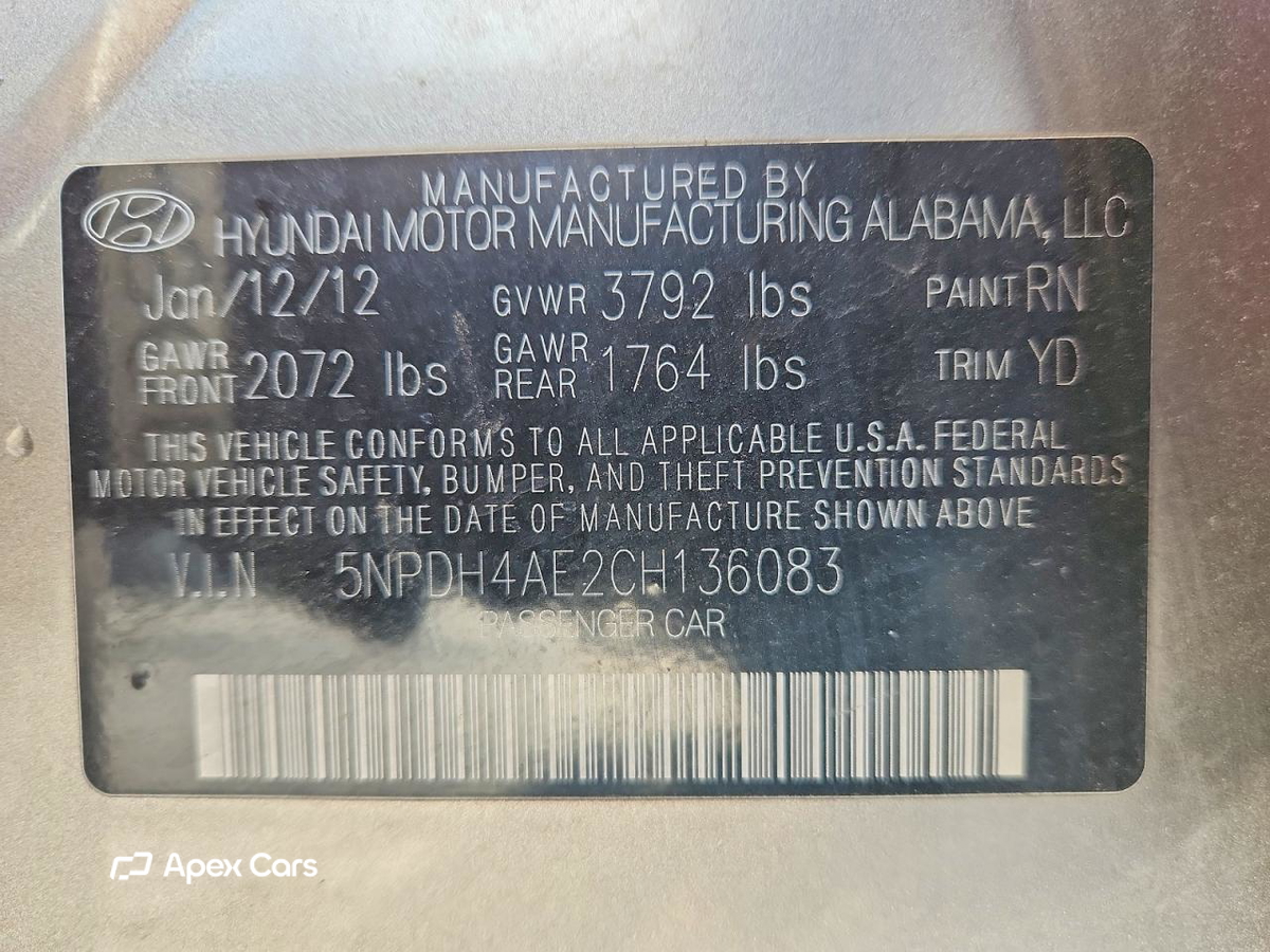 Hyundai Elantra 2012