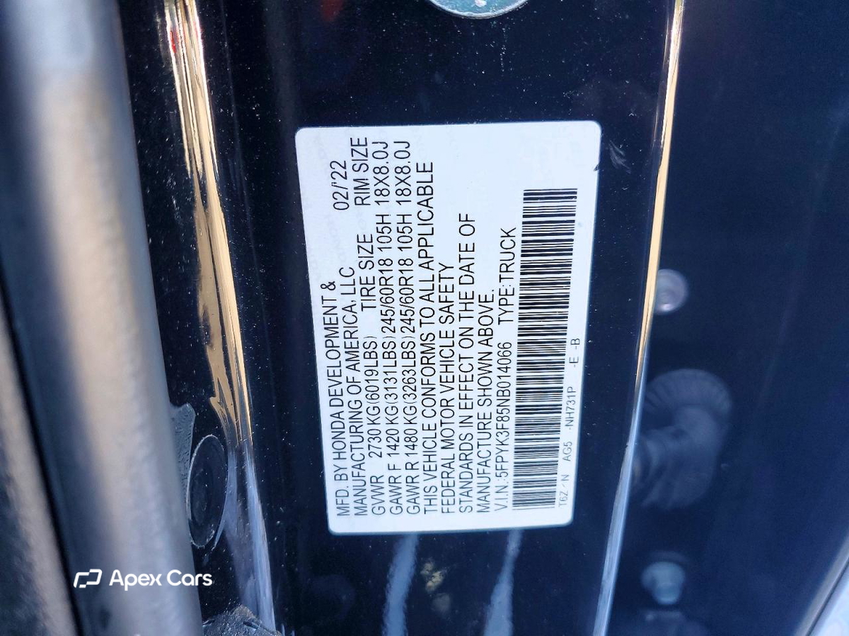 Honda Ridgeline 2022