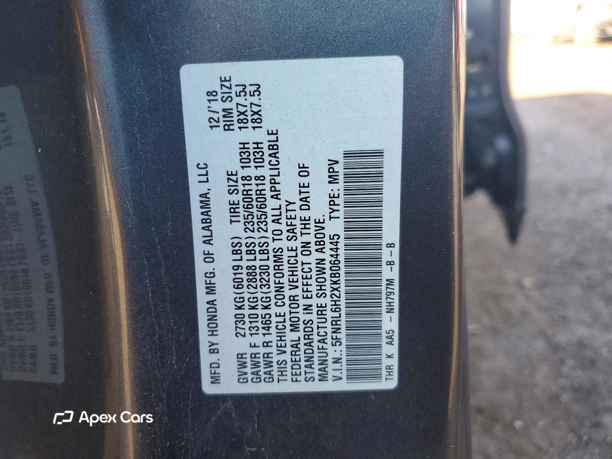 Honda Odyssey 2019
