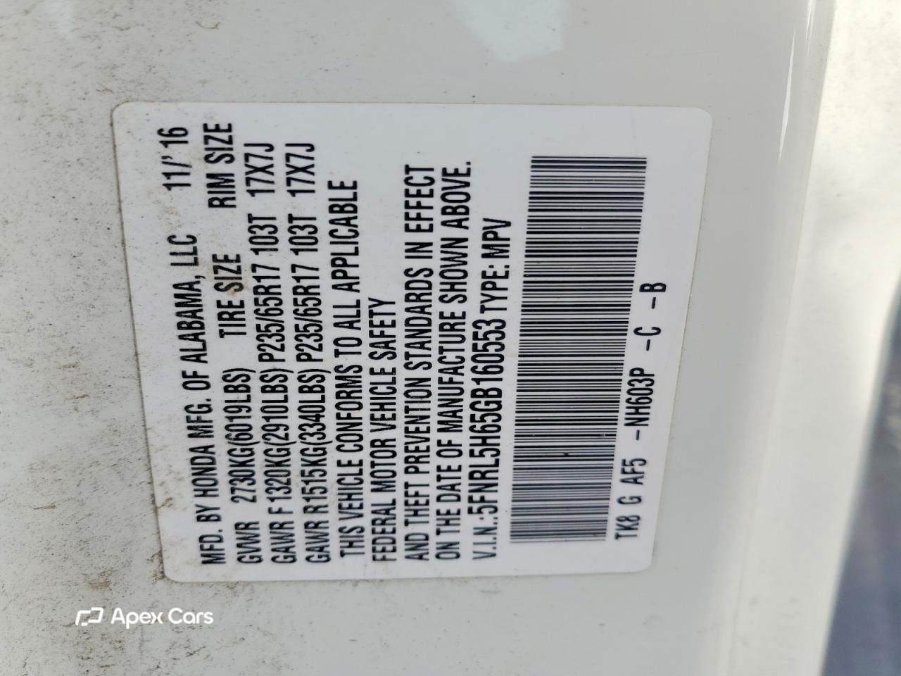 Honda Odyssey 2016