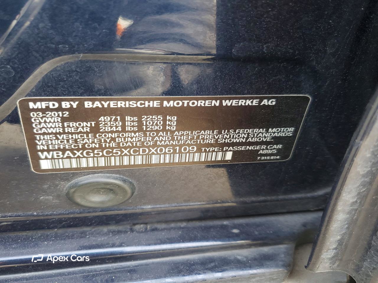BMW Series 5 2012