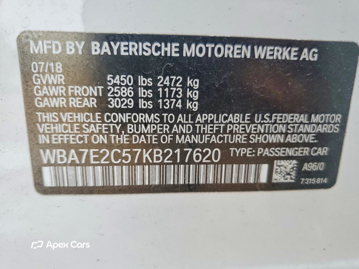 BMW Series 7 2019
