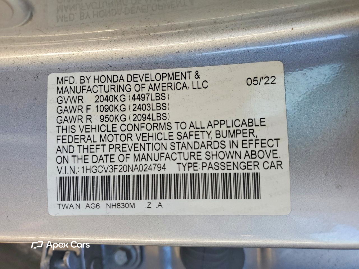 Honda Accord 2022