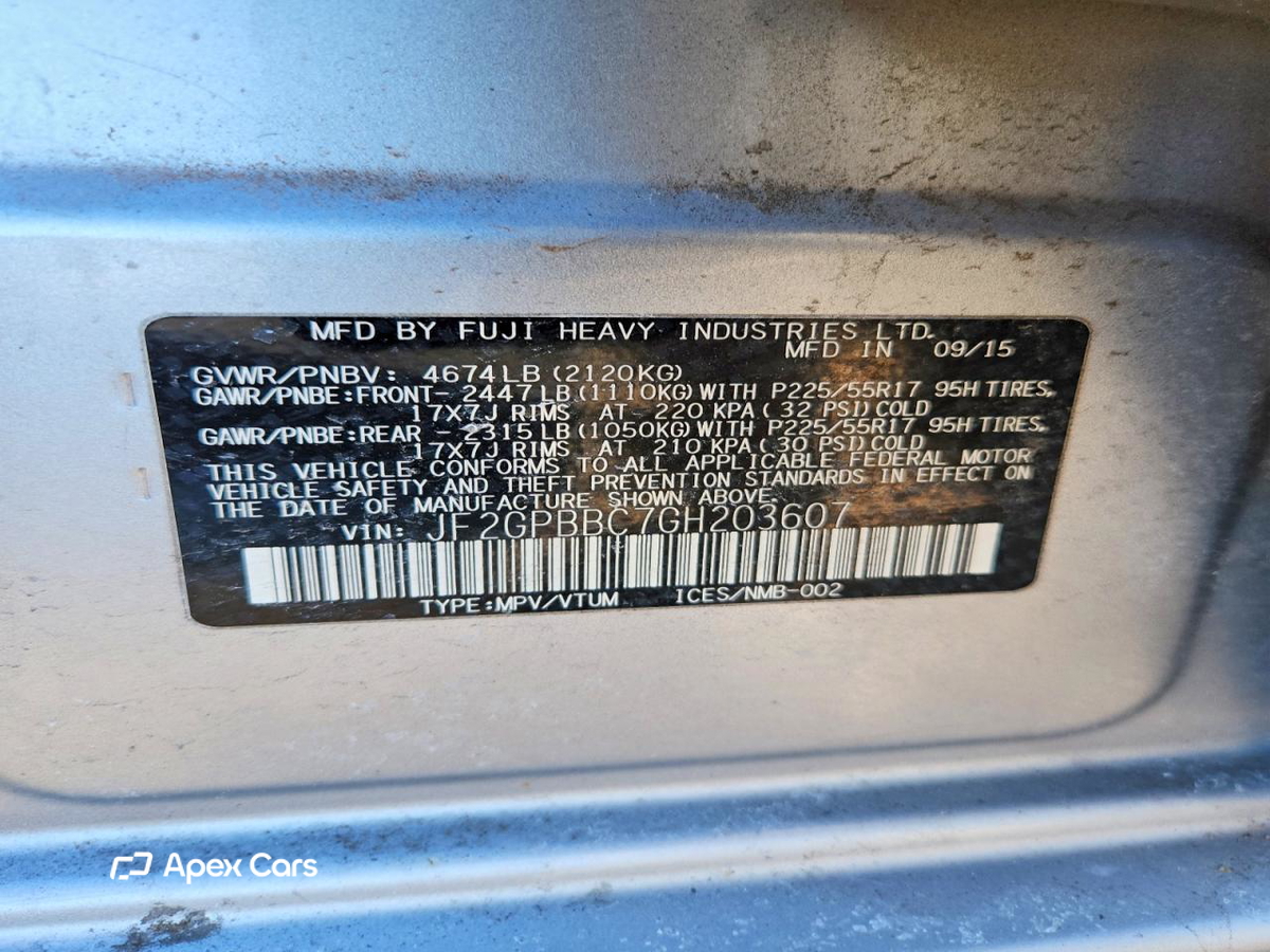 Subaru XV 2016