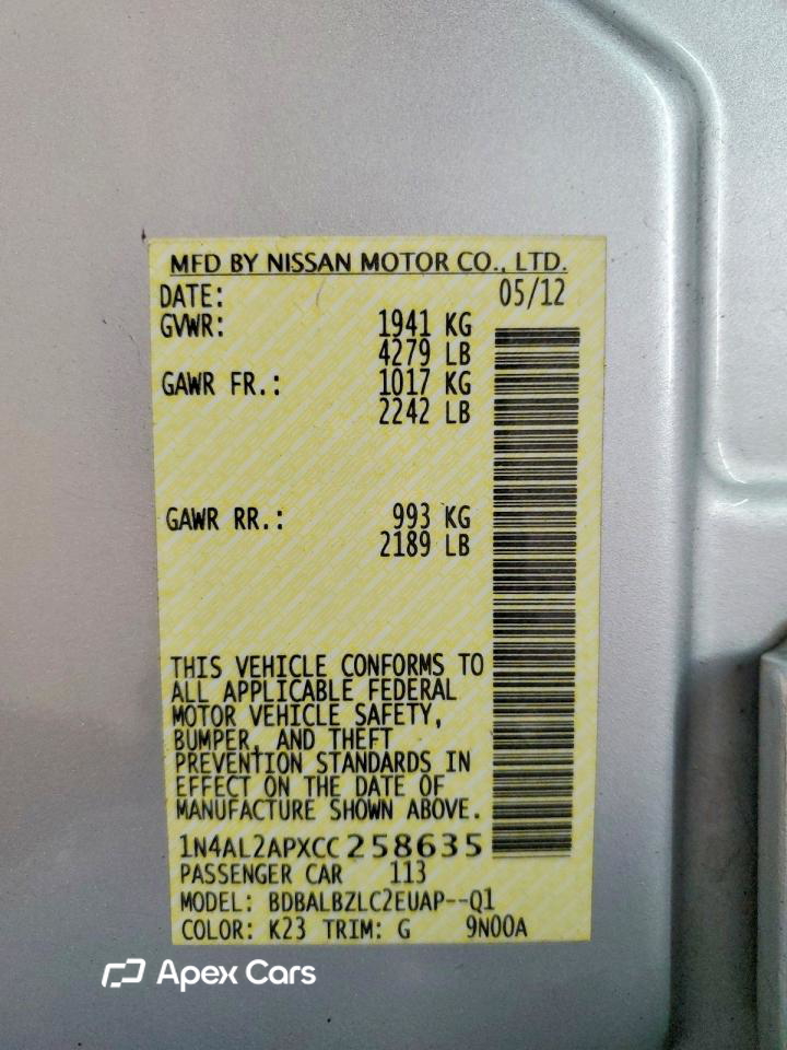 Nissan Altima 2012