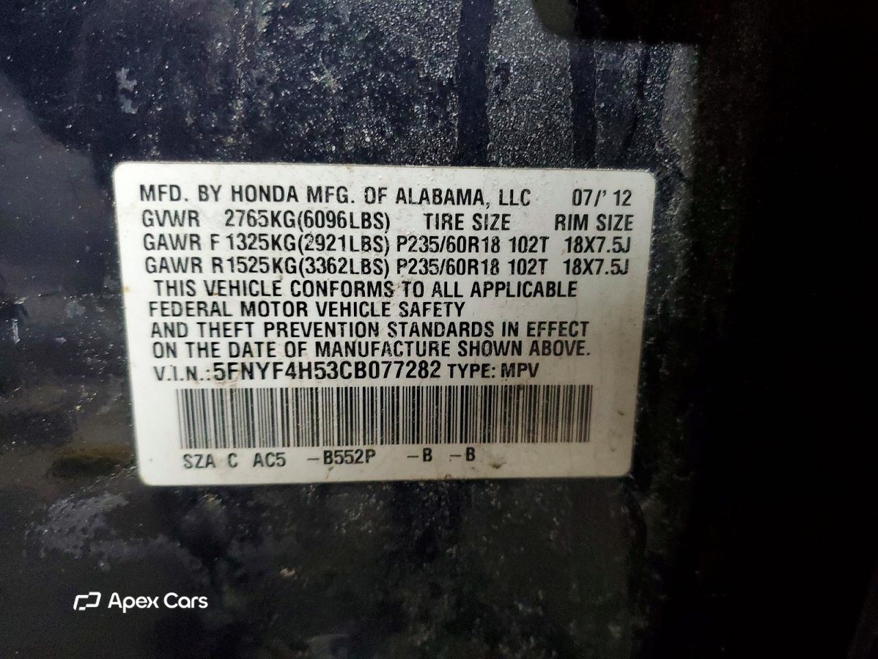 Honda Pilot 2012