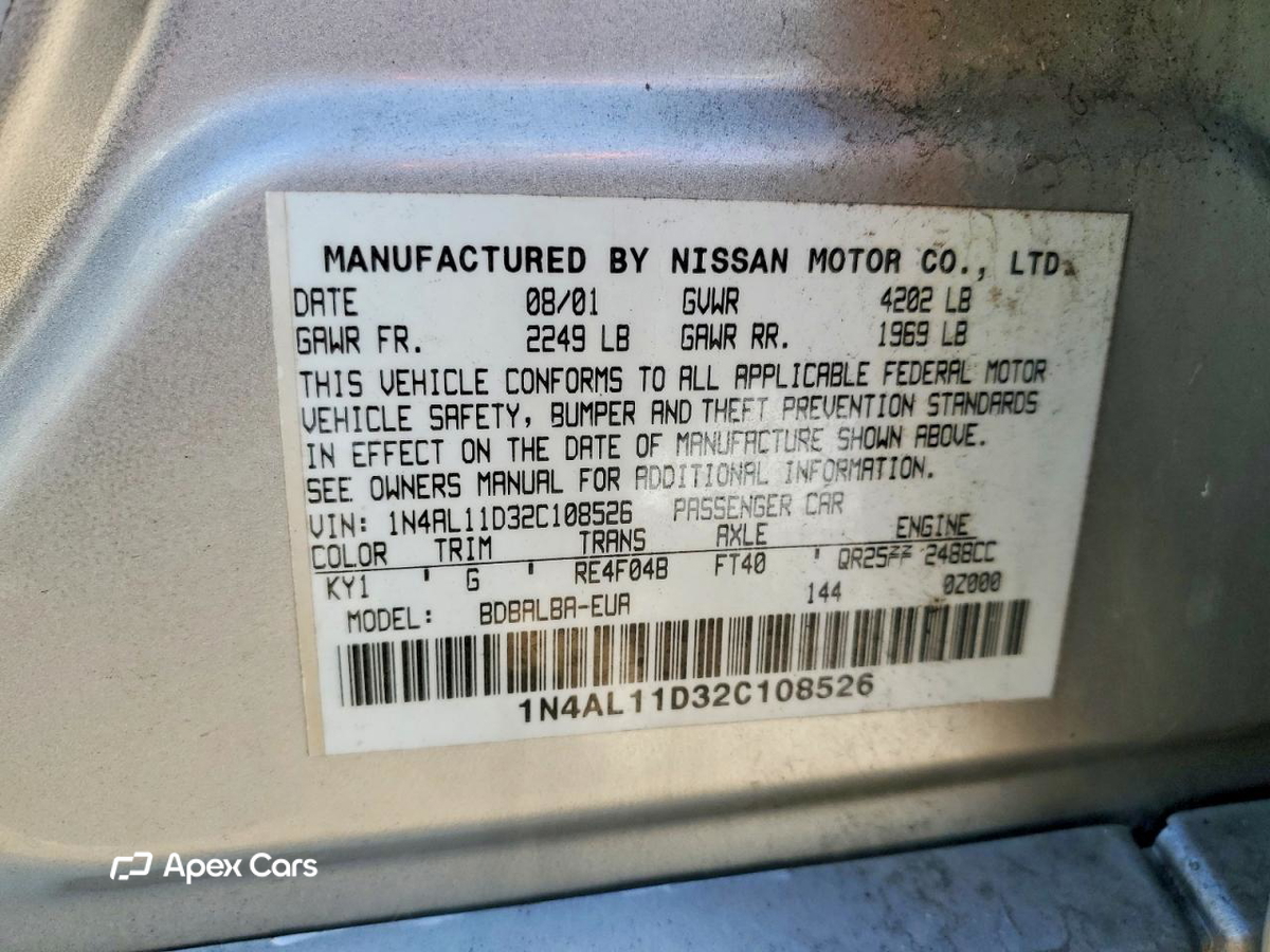 Nissan Altima 2002