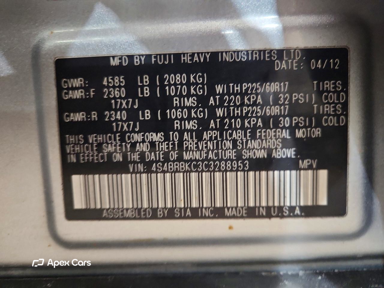Subaru Outback 2012