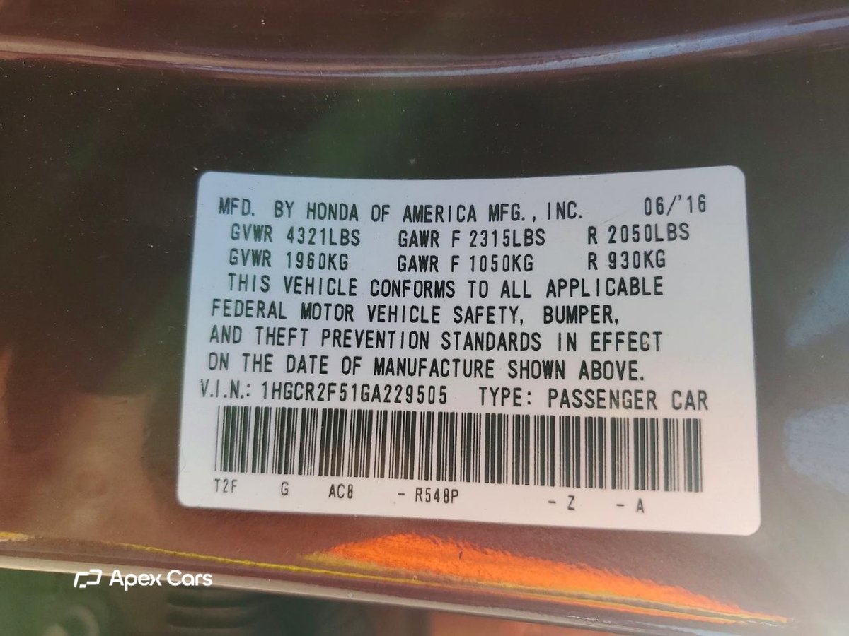 Honda Accord 2016