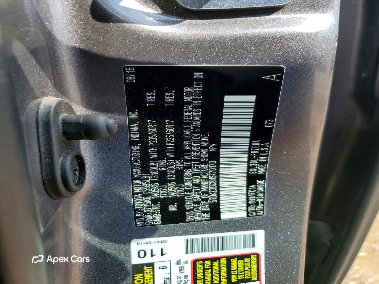 Toyota Sienna 2017