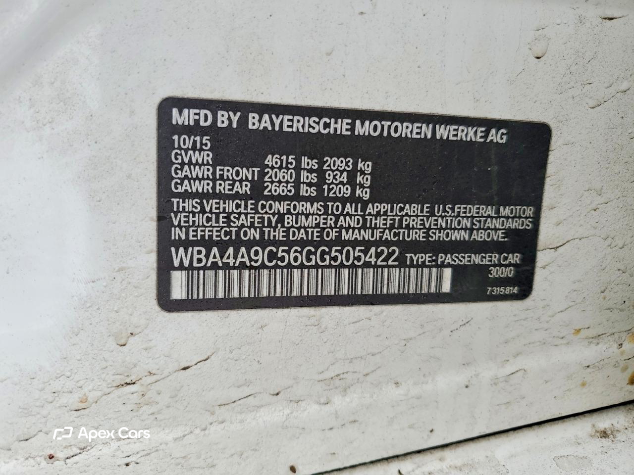 BMW Series 4 2016