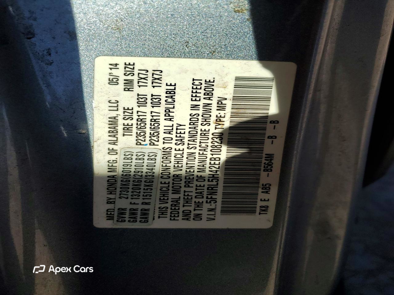 Honda Odyssey 2014