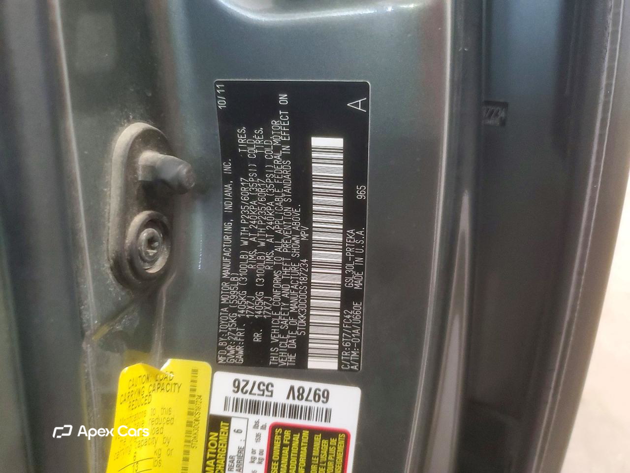 Toyota Sienna 2012