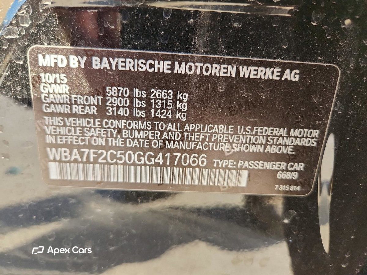 BMW Series 7 2016