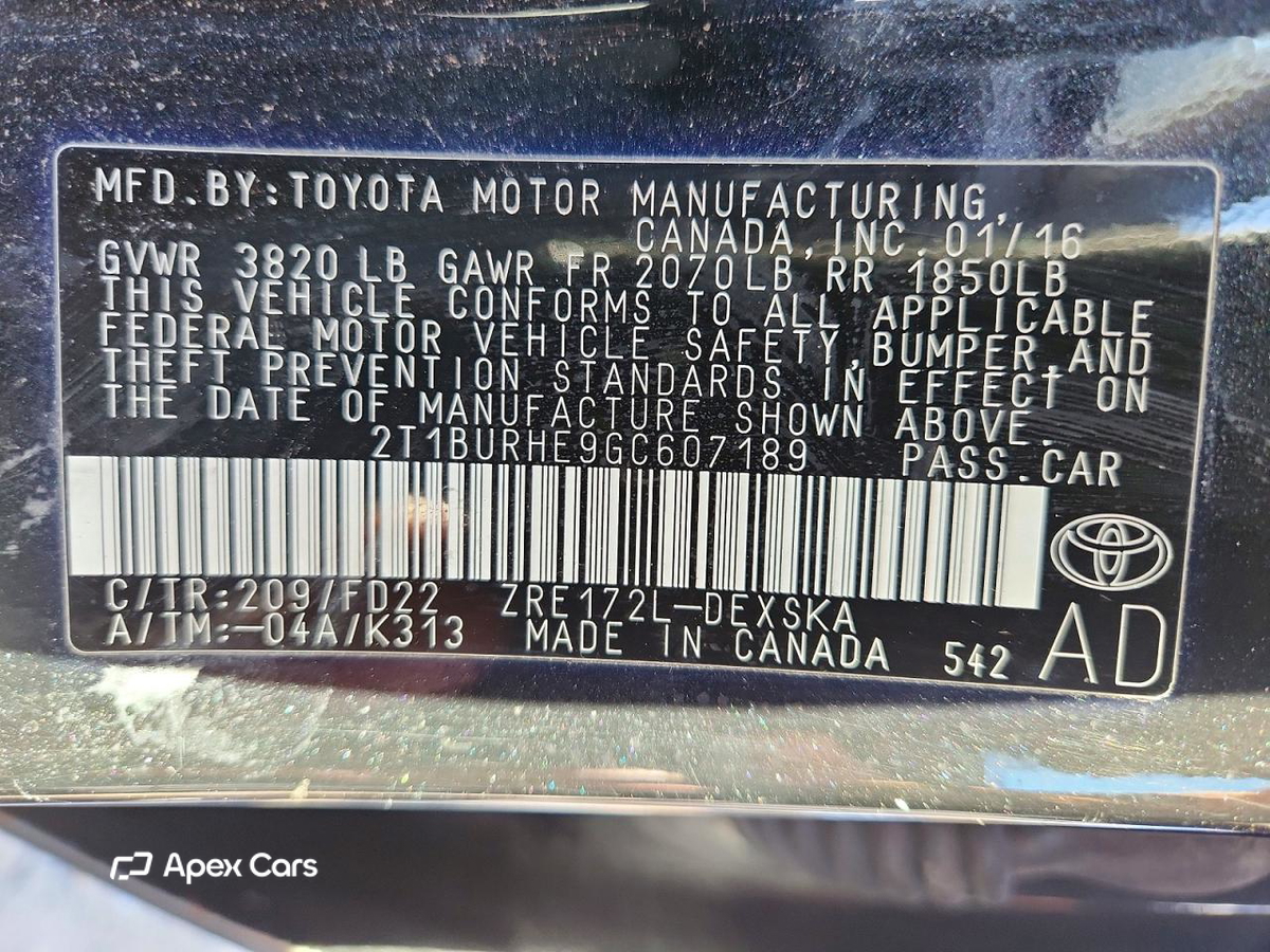 Toyota Corolla 2016