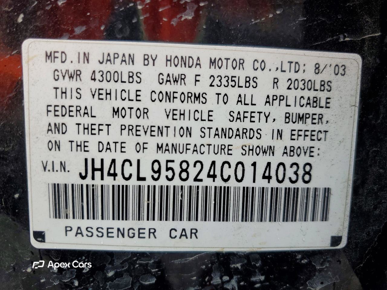 Acura TSX 2004