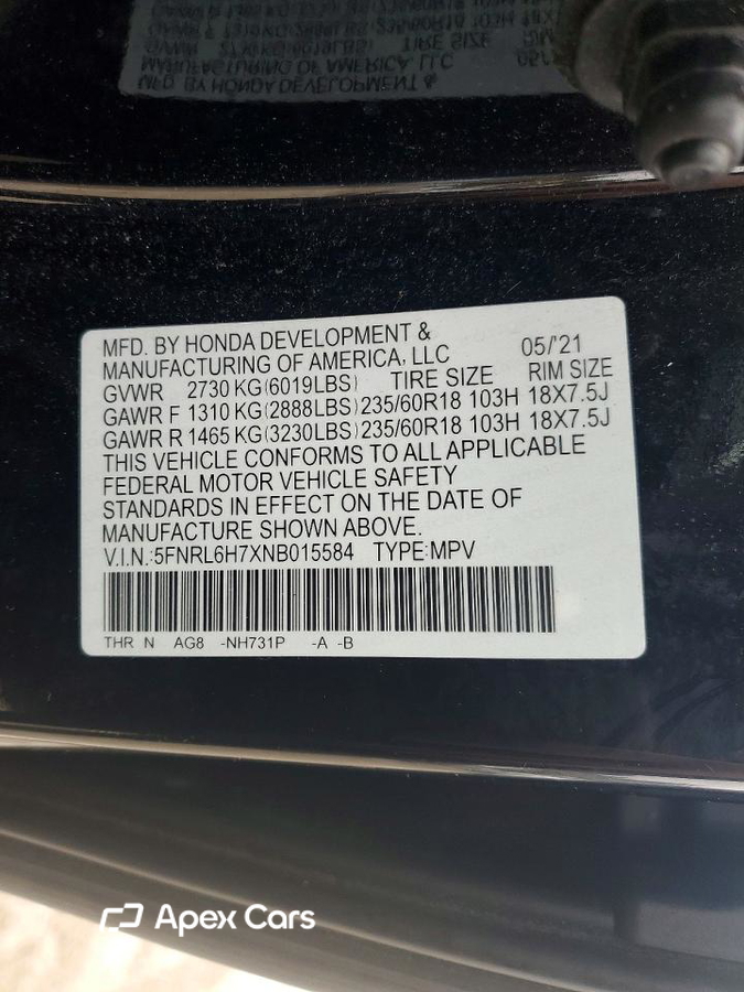 Honda Odyssey 2022