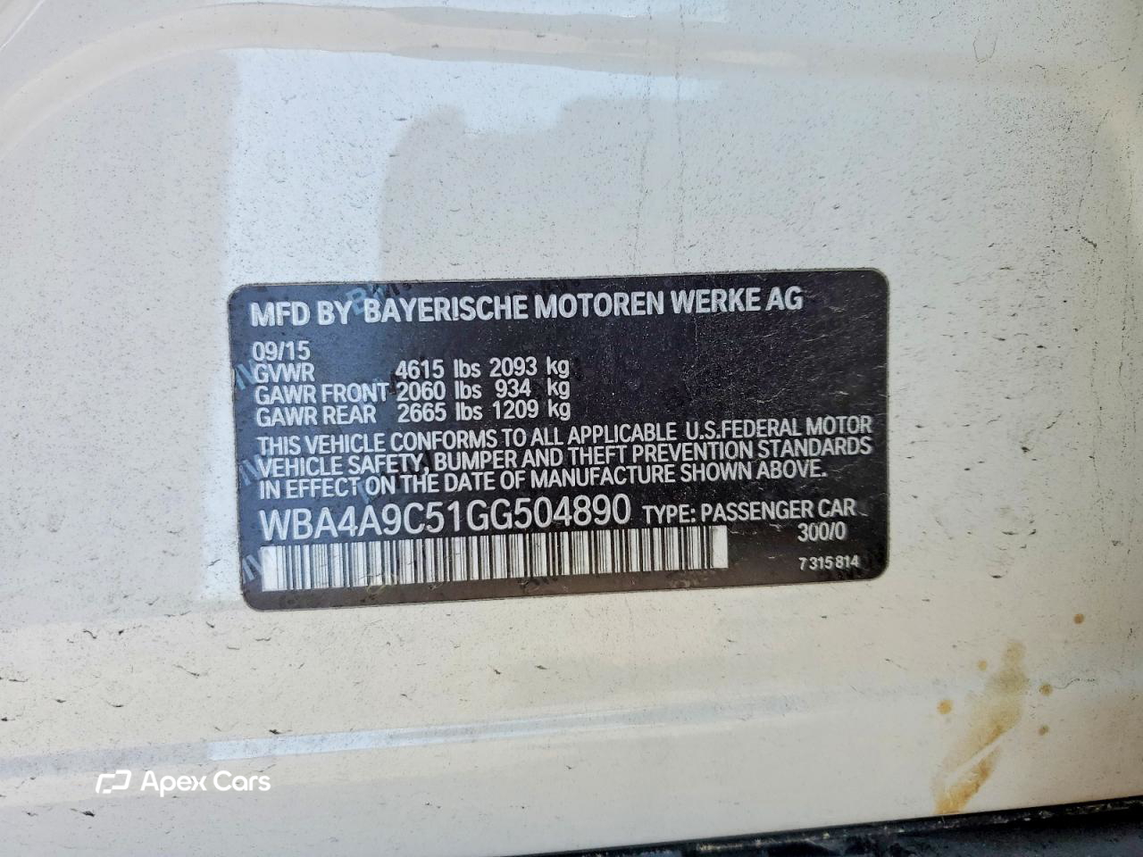 BMW Series 4 2016