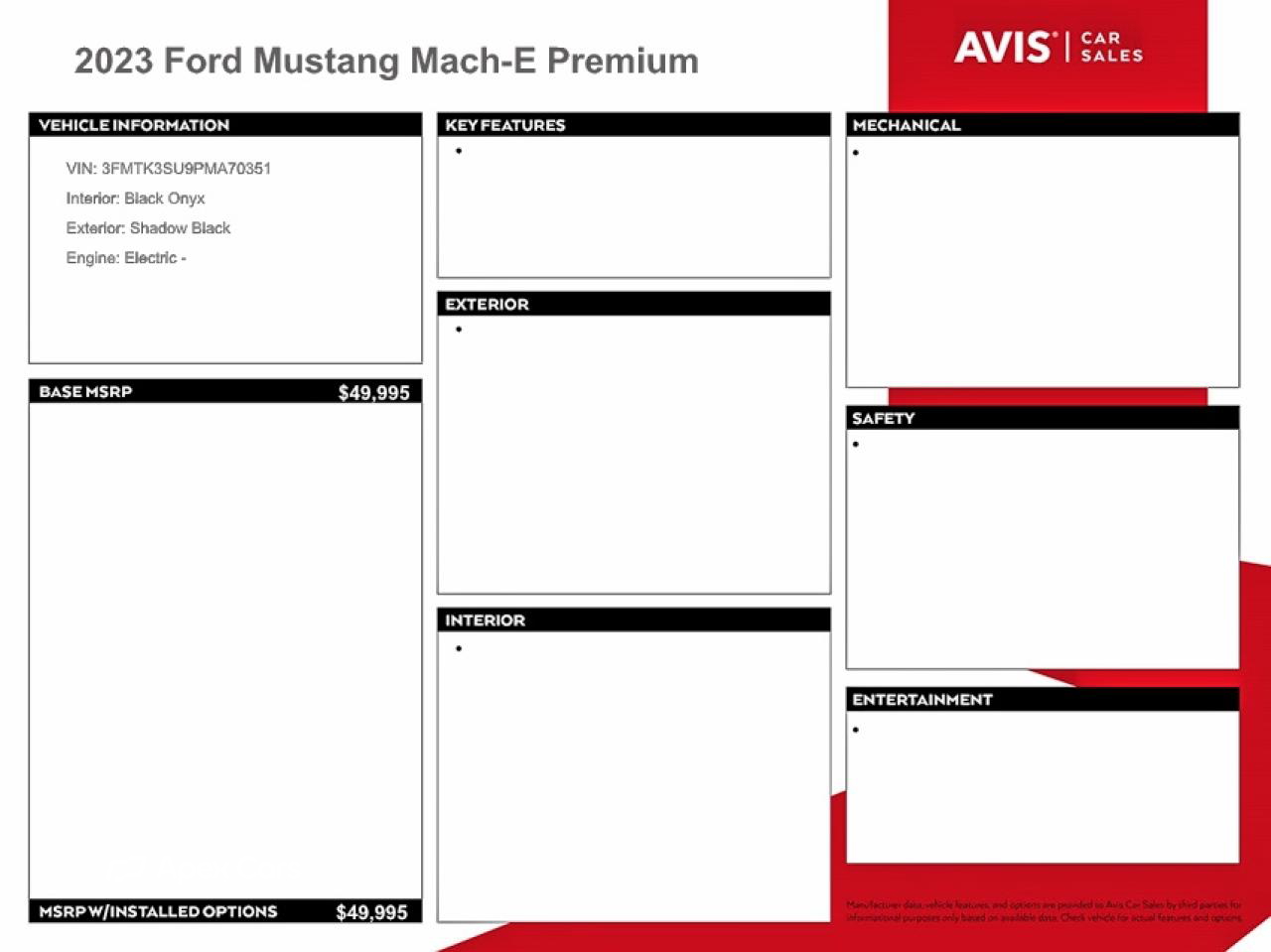 Ford Mustang Mach-E 2023