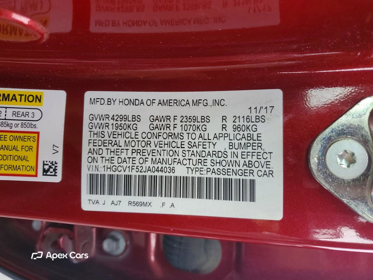 Honda Accord 2018