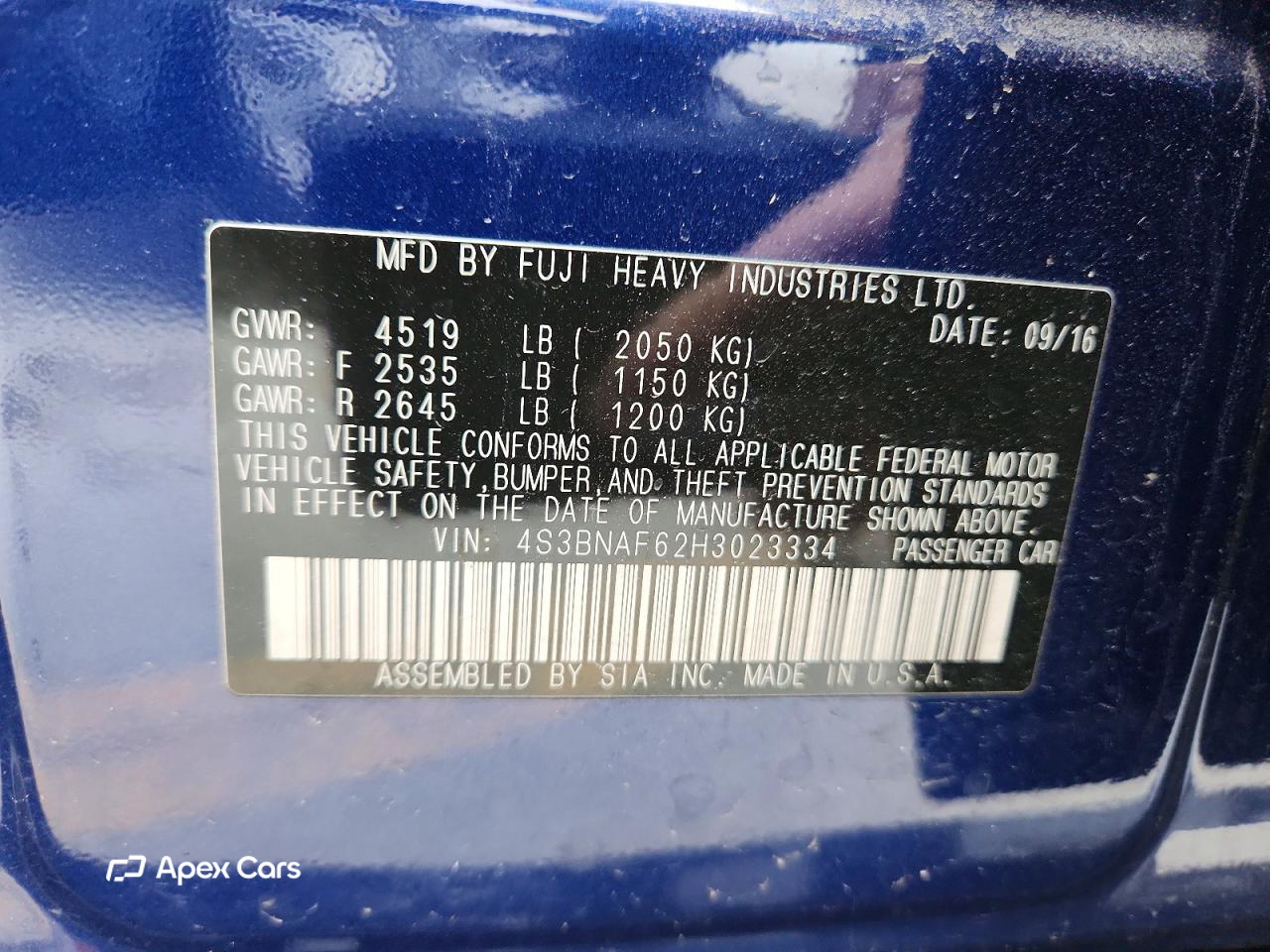 Subaru Legacy 2017