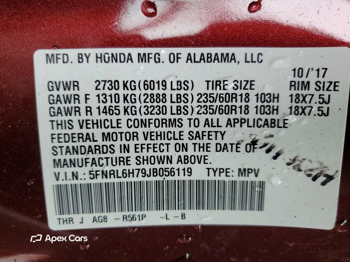 Honda Odyssey 2018