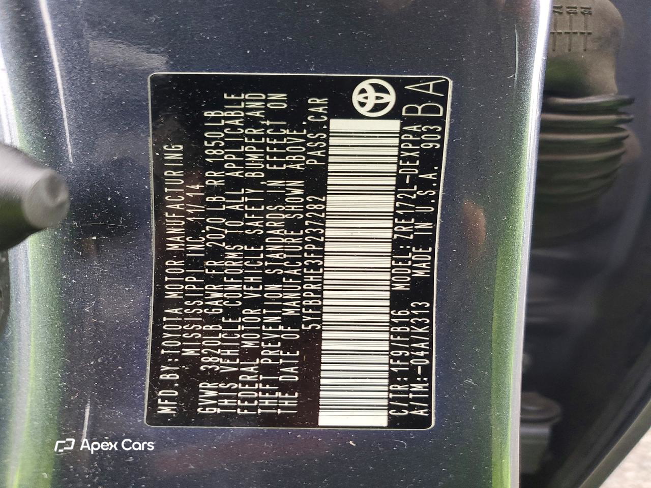 Toyota Corolla 2015