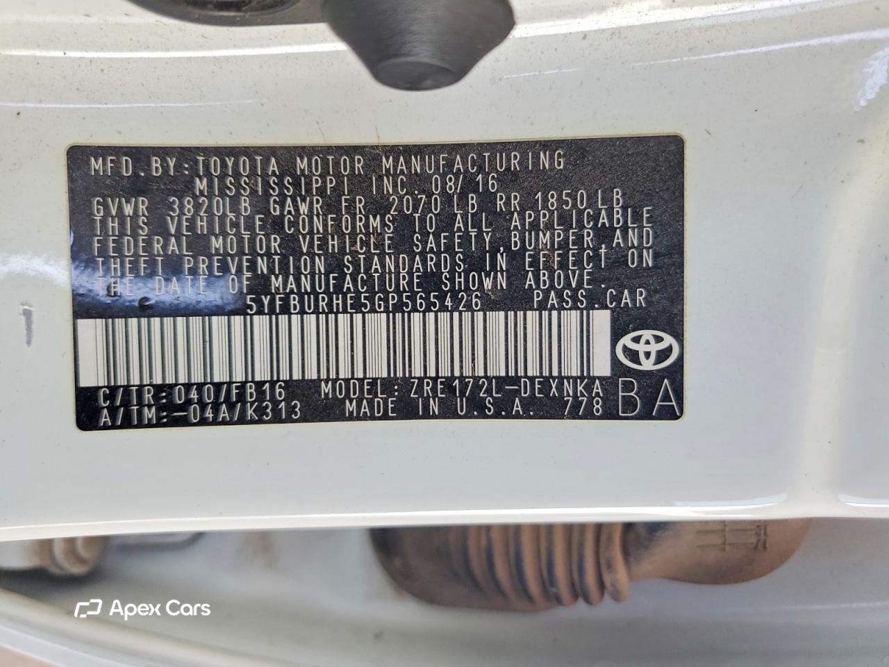 Toyota Corolla 2016