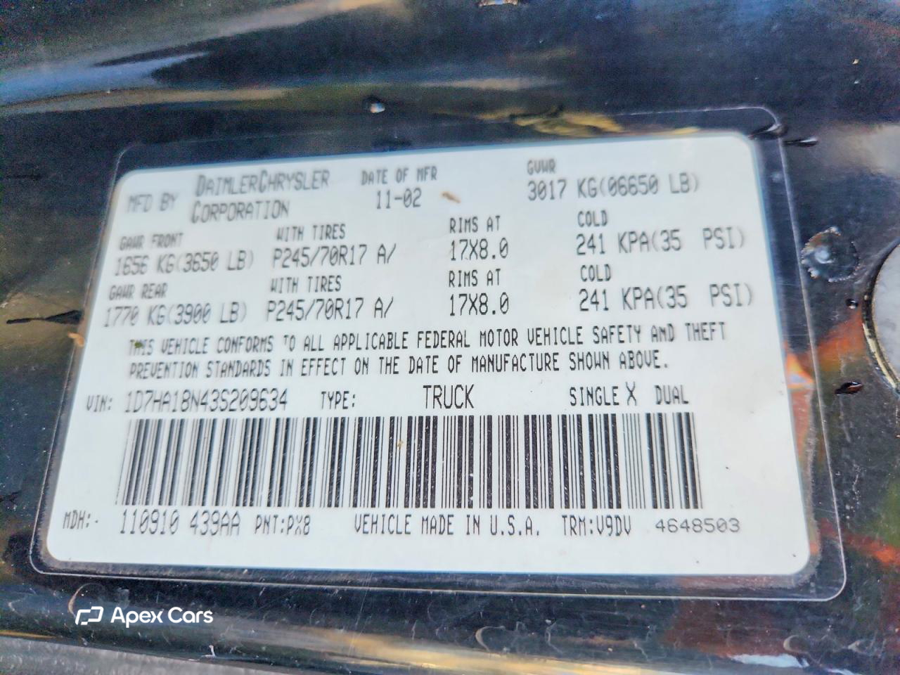Dodge RAM 2003