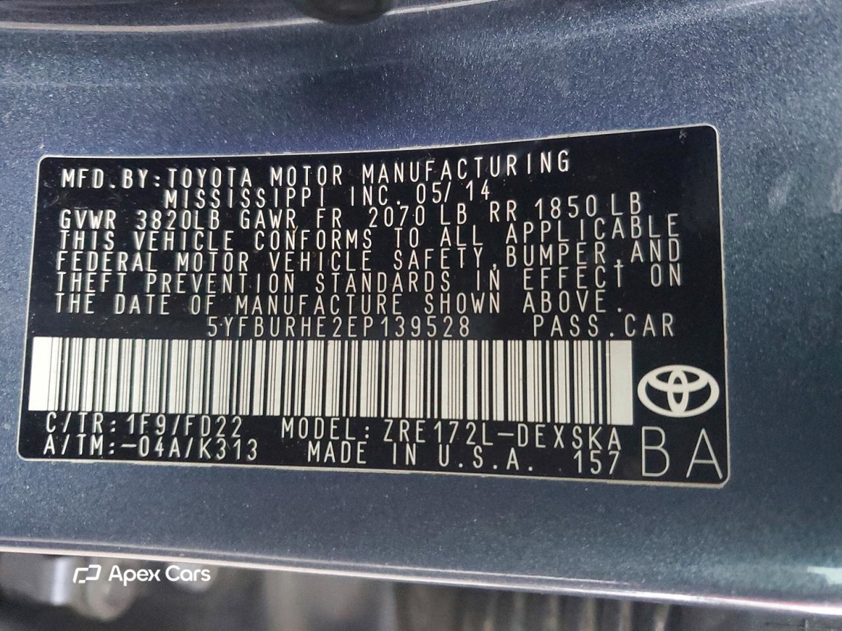 Toyota Corolla 2014