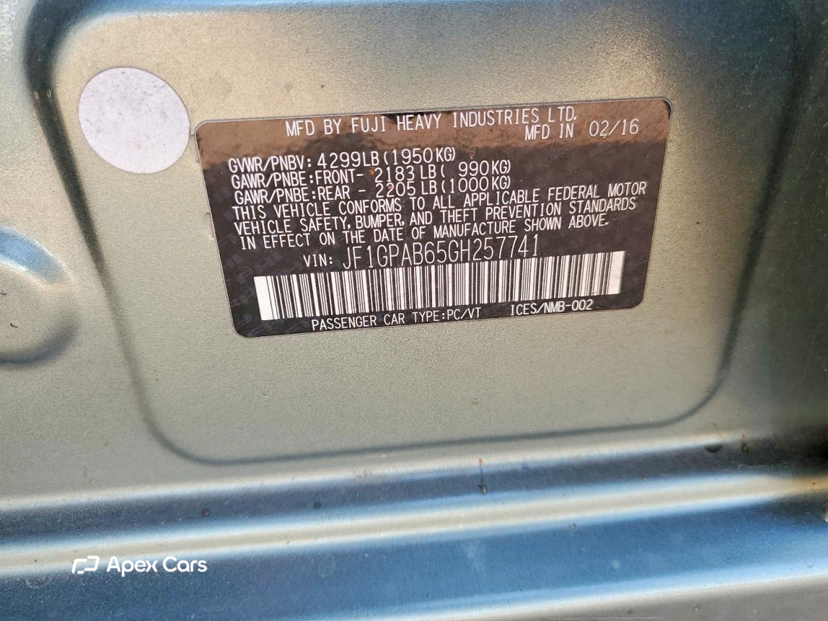 Subaru Impreza 2016