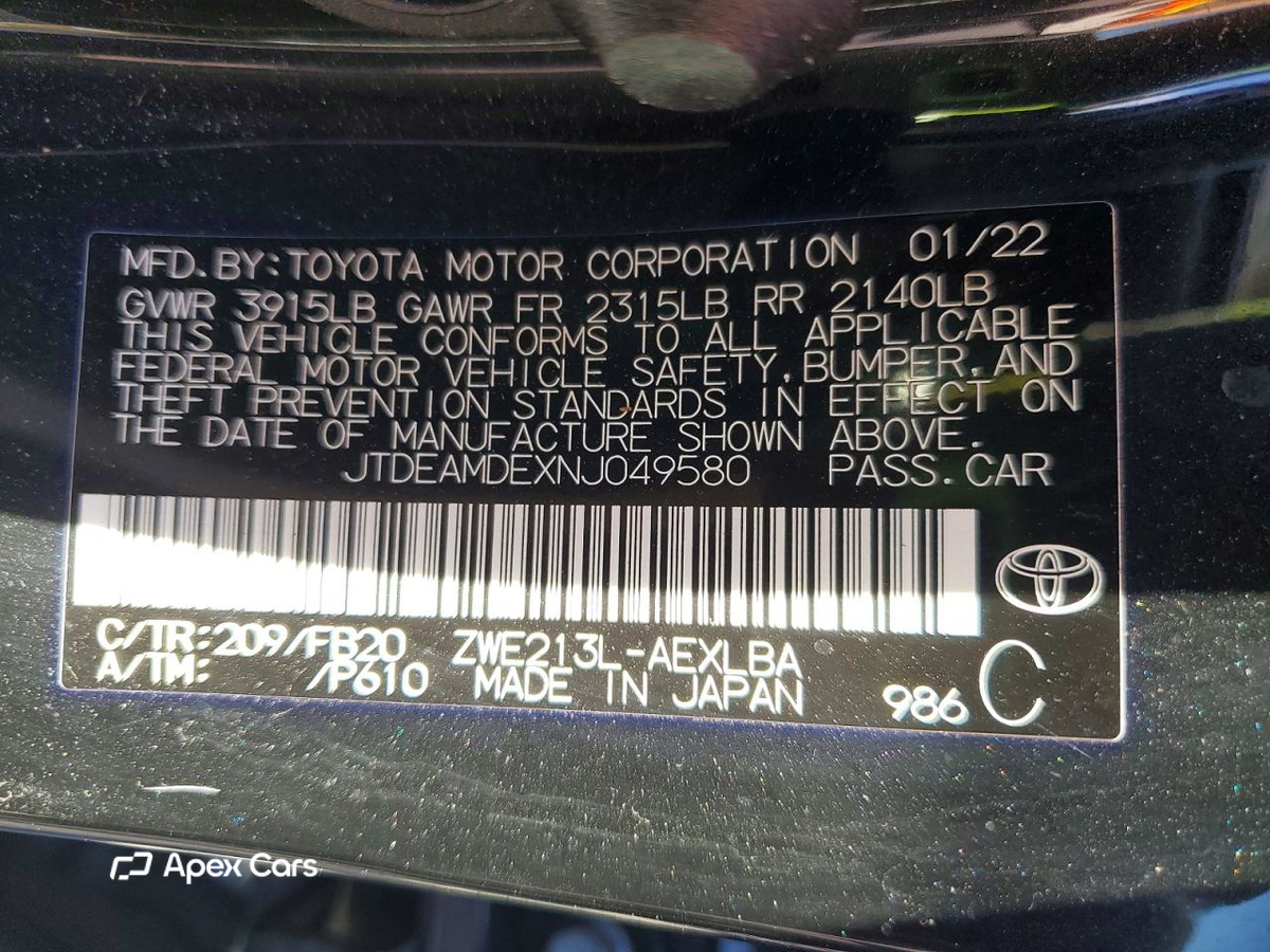 Toyota Corolla 2022