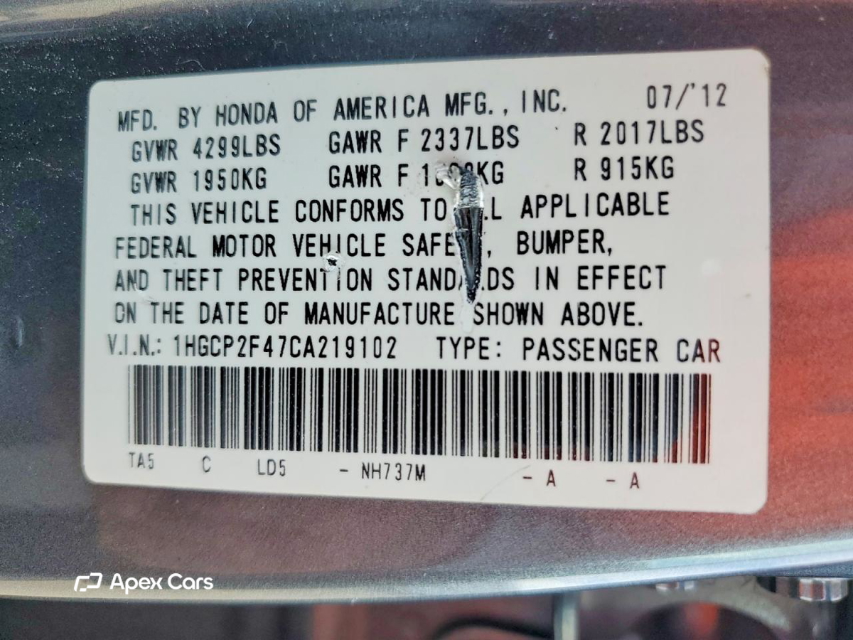 Honda Accord 2012