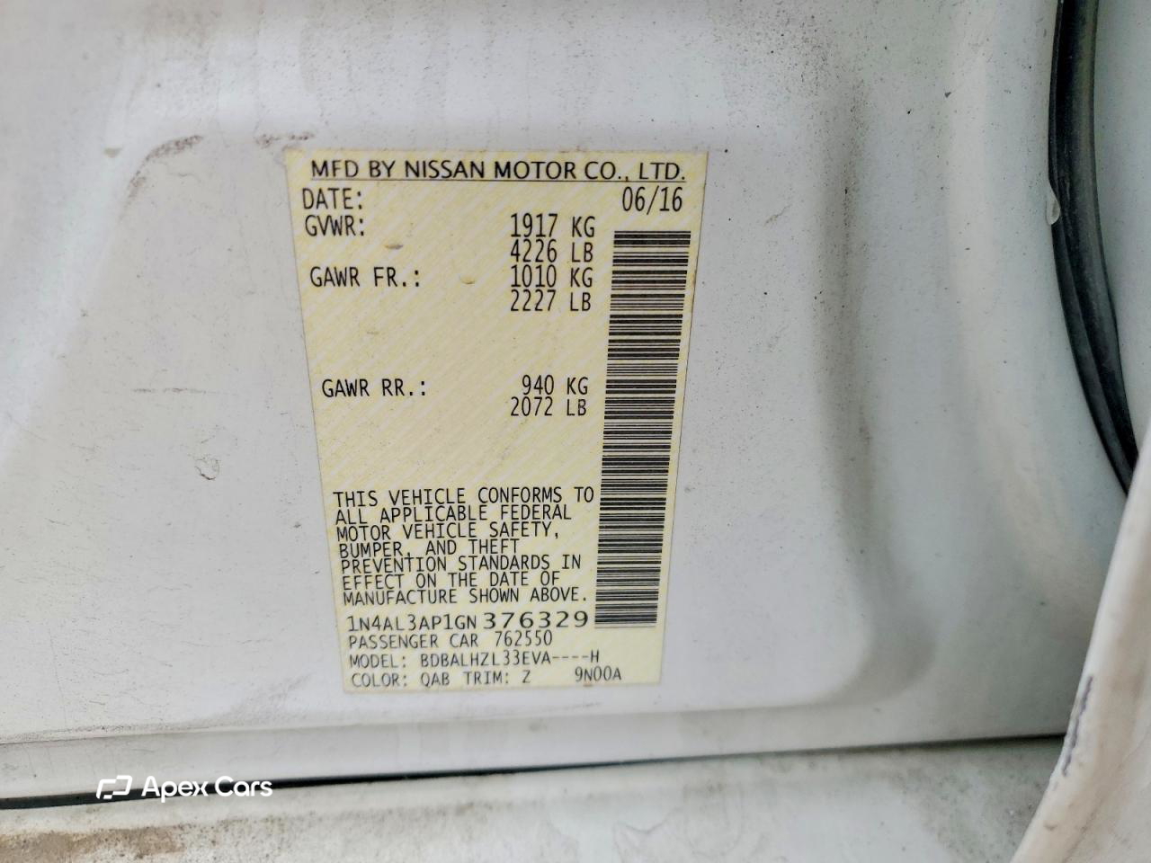 Nissan Altima 2016