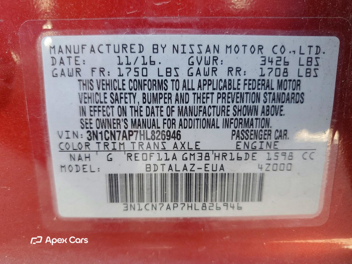 Nissan Versa 2017