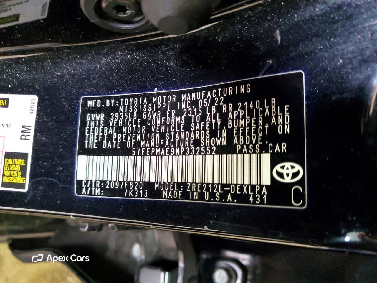 Toyota Corolla 2022