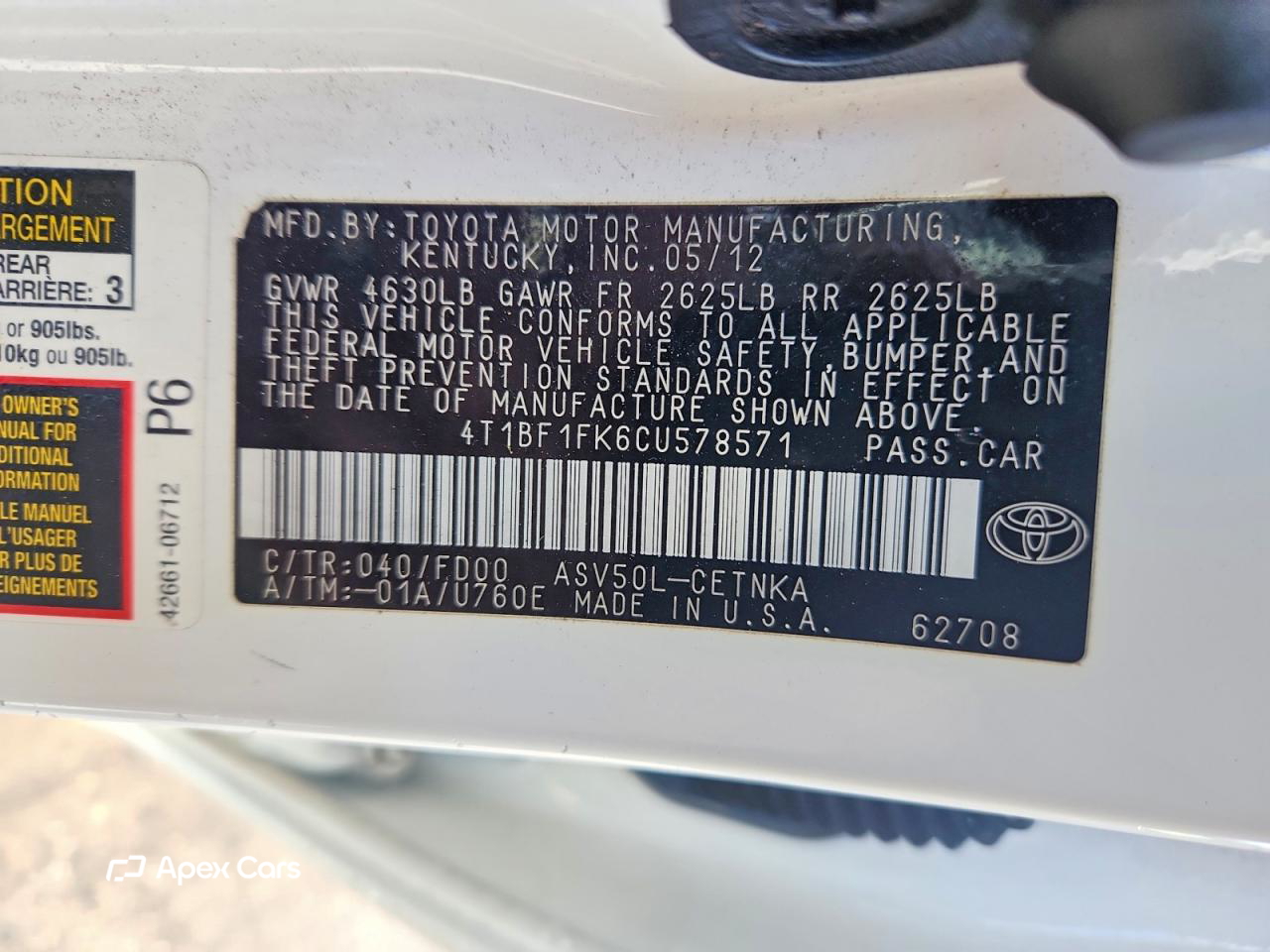 Toyota Camry 2012