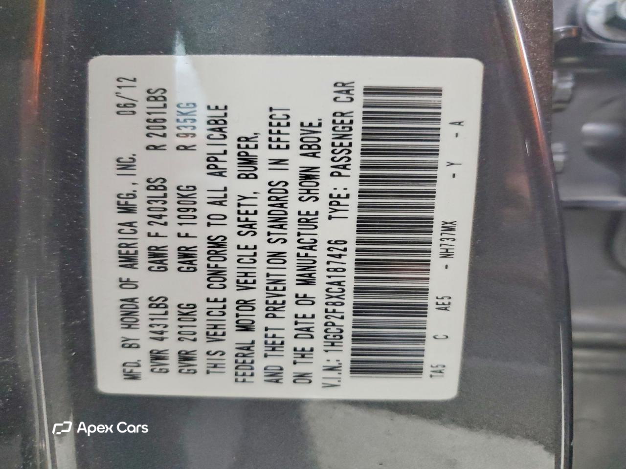 Honda Accord 2012